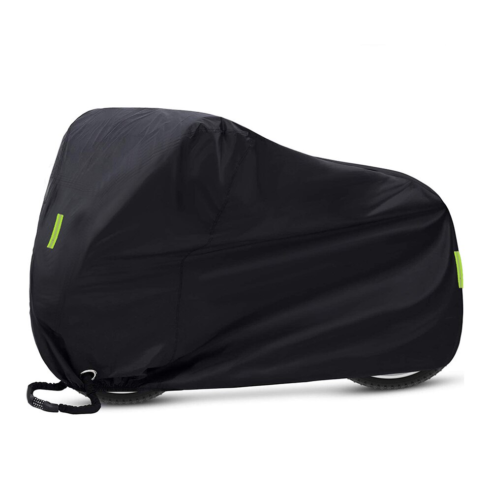 Bicycle Cover Universal Outdoor UV Protector Waterproof Rain Dustproof Motor Bike Cover with Lock-holes 200 x 110 x 70cm: Black