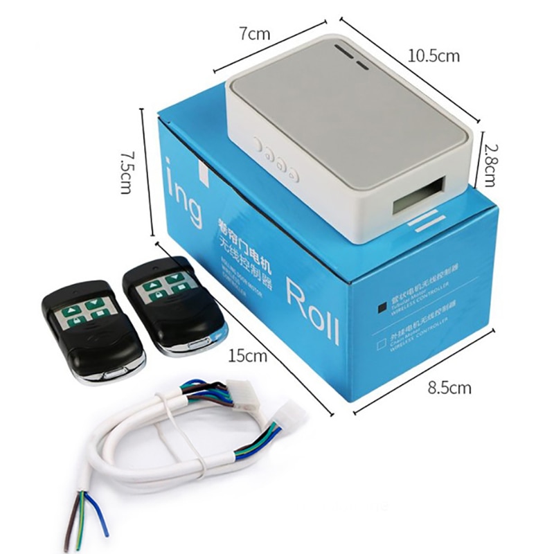 Draadloze Garagedeur Controller Schakelaar Rolluik Buismotor Controller 433Mhz Rf Ontvanger Zender