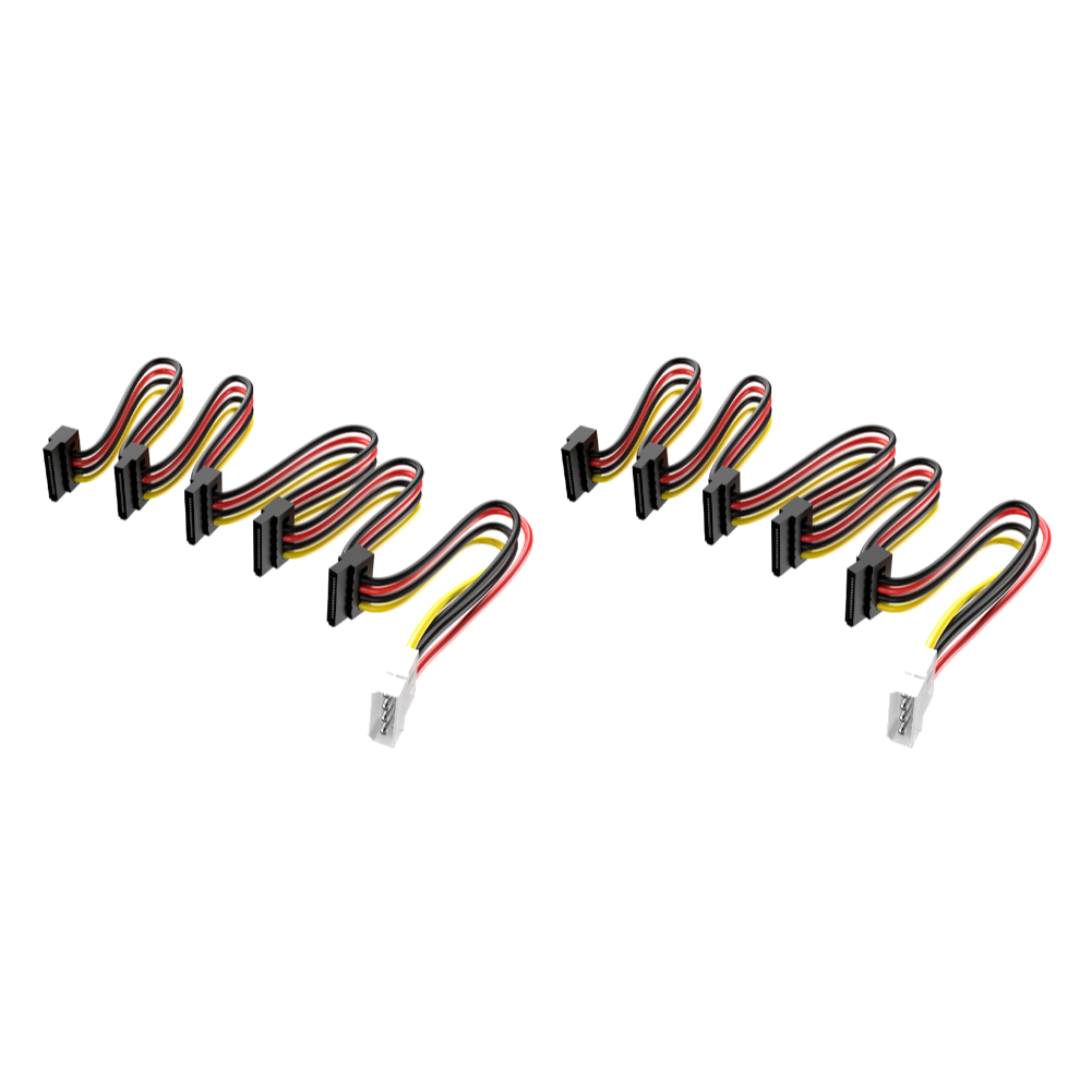 SATA 3.5/2,5 zoll 1 zu 5 SATA Festplatte Netzteil Splitter Kabel 4 Stift zu 15 Stift SATA Energie Adapter für BTC Bergbau Anlage: Orange