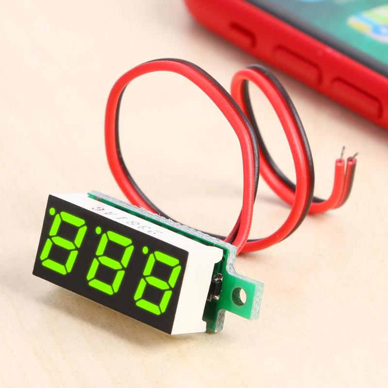 0.28 inch Small Digital Direct Voltage Gauge Head Adjustable 2 Line DC4-30V