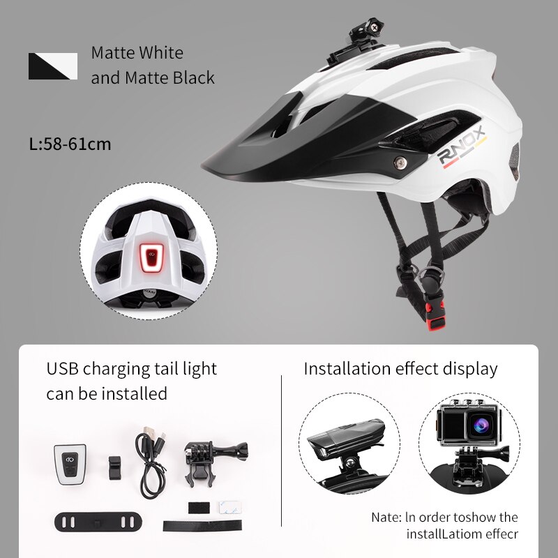 Casque de vélo ultraléger pour hommes et femmes, casquette de sécurité pour le cyclisme en montagne: 02-CD-C / L 58-61cm