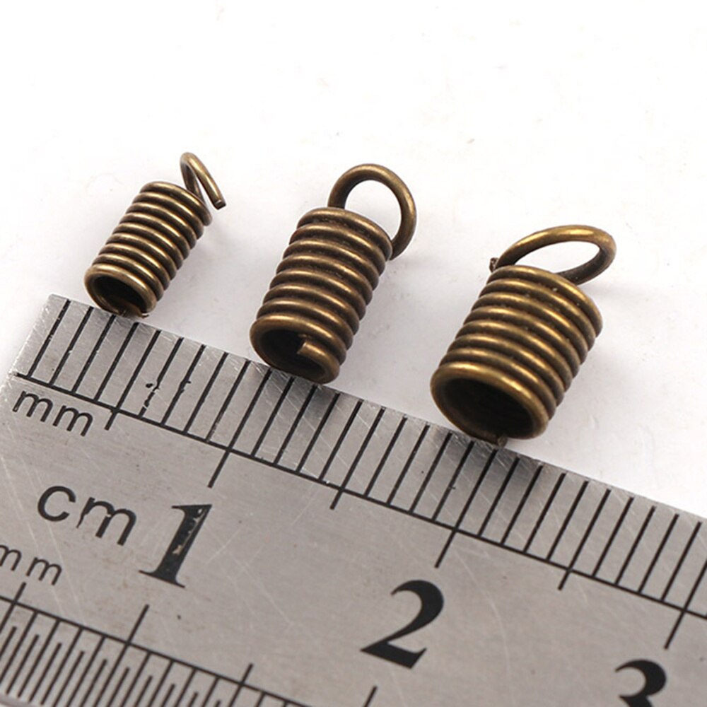 5 Packs DIY Jewelry Connectors Handmade Crafts Connecting Button Spring Buckles for Home Shop Dark Silver (3x7mm)