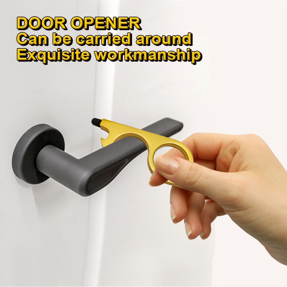 Bærbar kontaktløs sikkerhedsdøråbner metal høj hårdhed vaskbar korrosionsbestandig døråbner