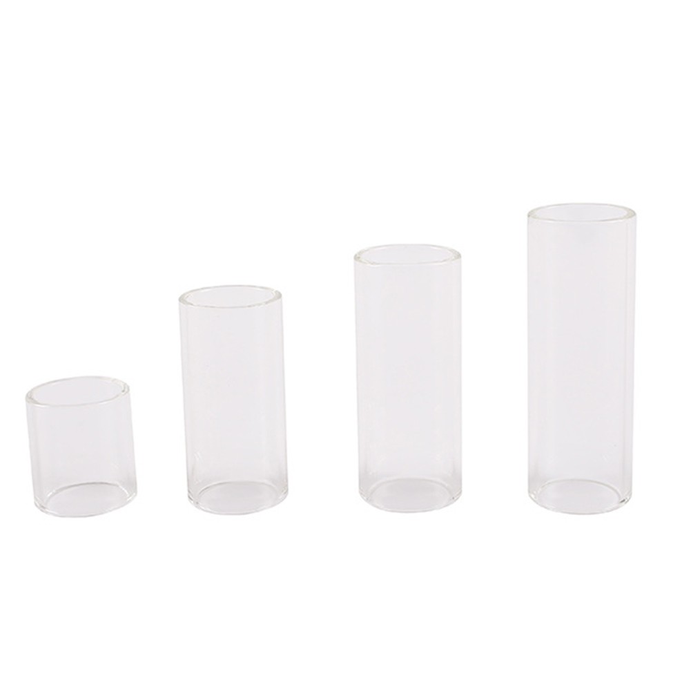 4pcs Clear Slide Bottleneck Set For Acoustic Electric Guitar Beginner Guitar Finger Protection Glass Slider