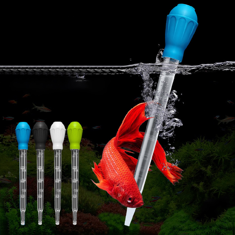 Sifón para acuario, pipetas alargadas, aspiradora para pecera, herramienta de limpieza Simple para cambiador de agua de acuario, 29cm, 54cm, 30ml y 50ml