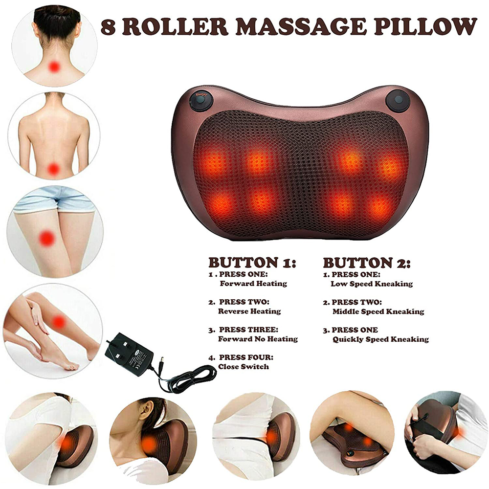 Mit Milden Wärme Shiatsu Massage Kissen Tiefe Kneten Massage Für Schulter, Zurück, taille Muskel Schmerzen Linderung Entspannen Zu Hause Büro