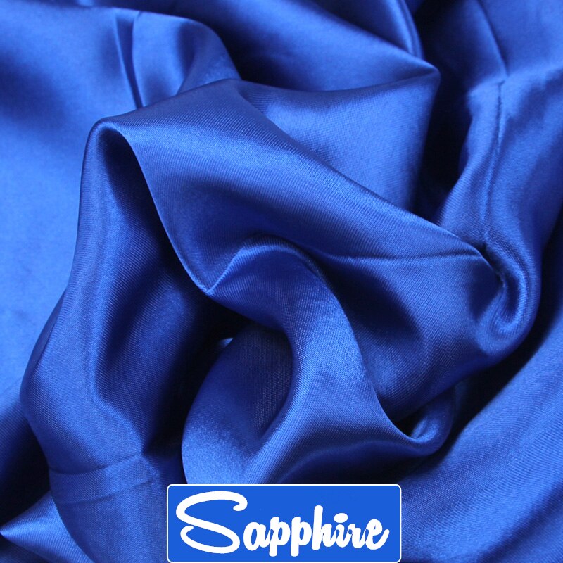 100cm*150cm 16Colors Silks and Satins Fabric Satin Color Butyl Silk Box Lining Lieb Shiny fabrics Clothing Sewing Plain: Royal Blue