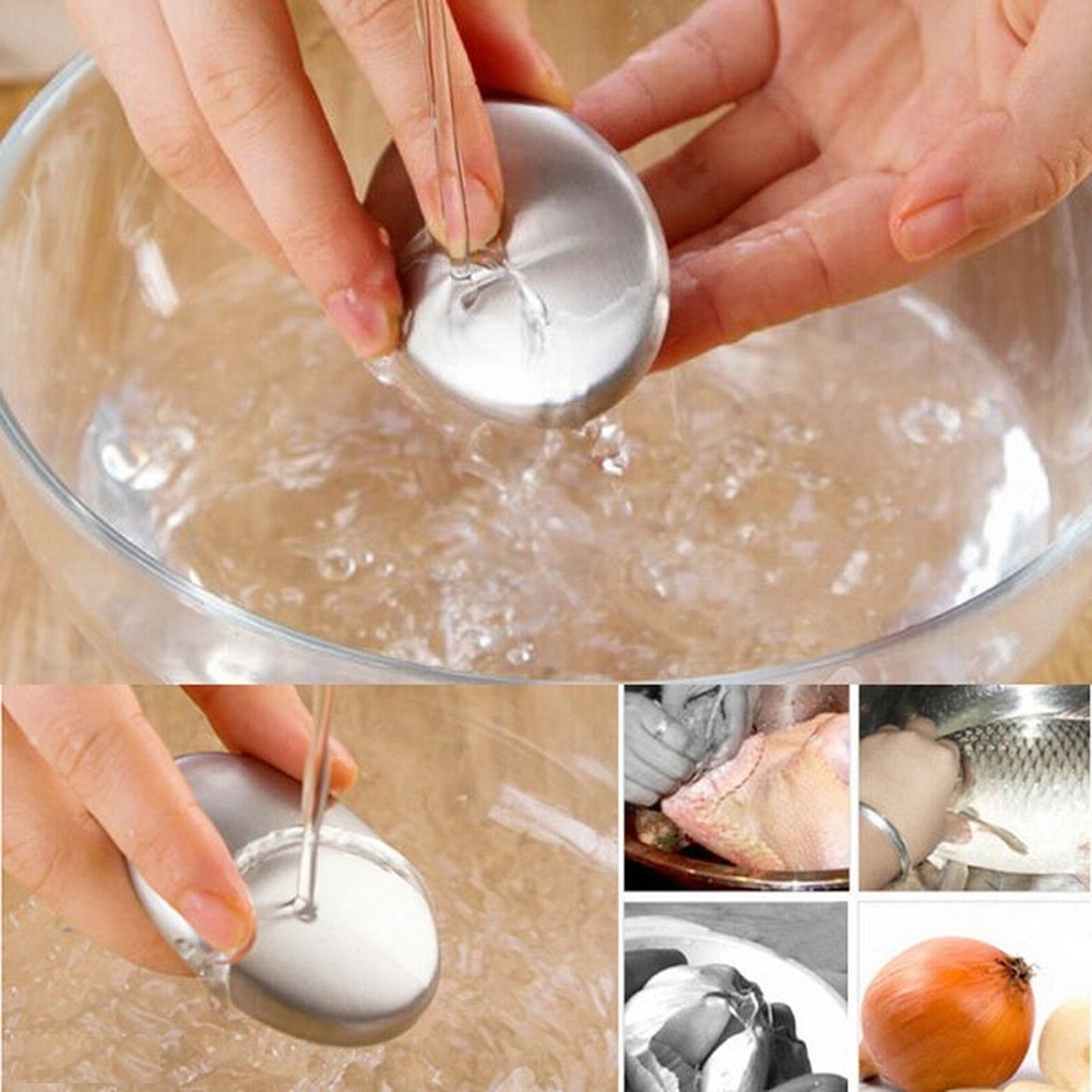 Jabón de acero inoxidable para eliminar olores, barra de cocina, jabón mágico portátil para eliminar olores de baño
