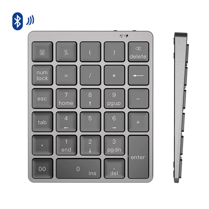 Bluetooth Numeriek Toetsenbord Draadloze Portable Toetsenbord Aluminium Cover Voor Ipad Android Windows Phone Mackbook Tablet