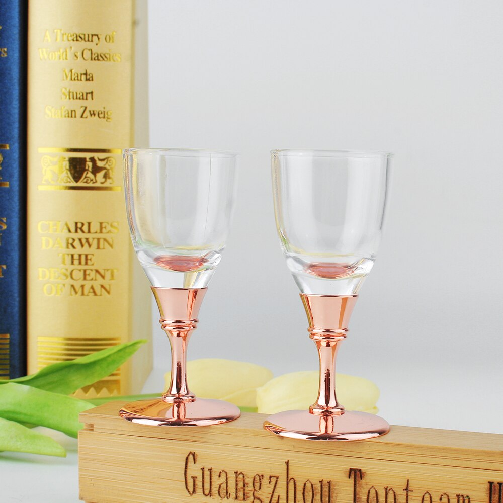 Oh trend snapsglas rostfritt stål rosställ julvinkopp bröllopstårta bord mitt dekorativa glasögon