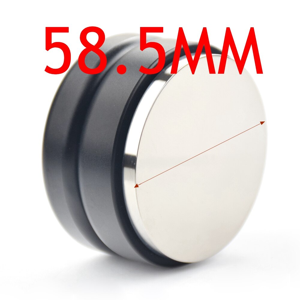 Ecocoffee Adjustable Coffee Tamper 58MM 304 Stainless Steel Coffee Distributor Barista Coffee Maker: 58.5MM Black