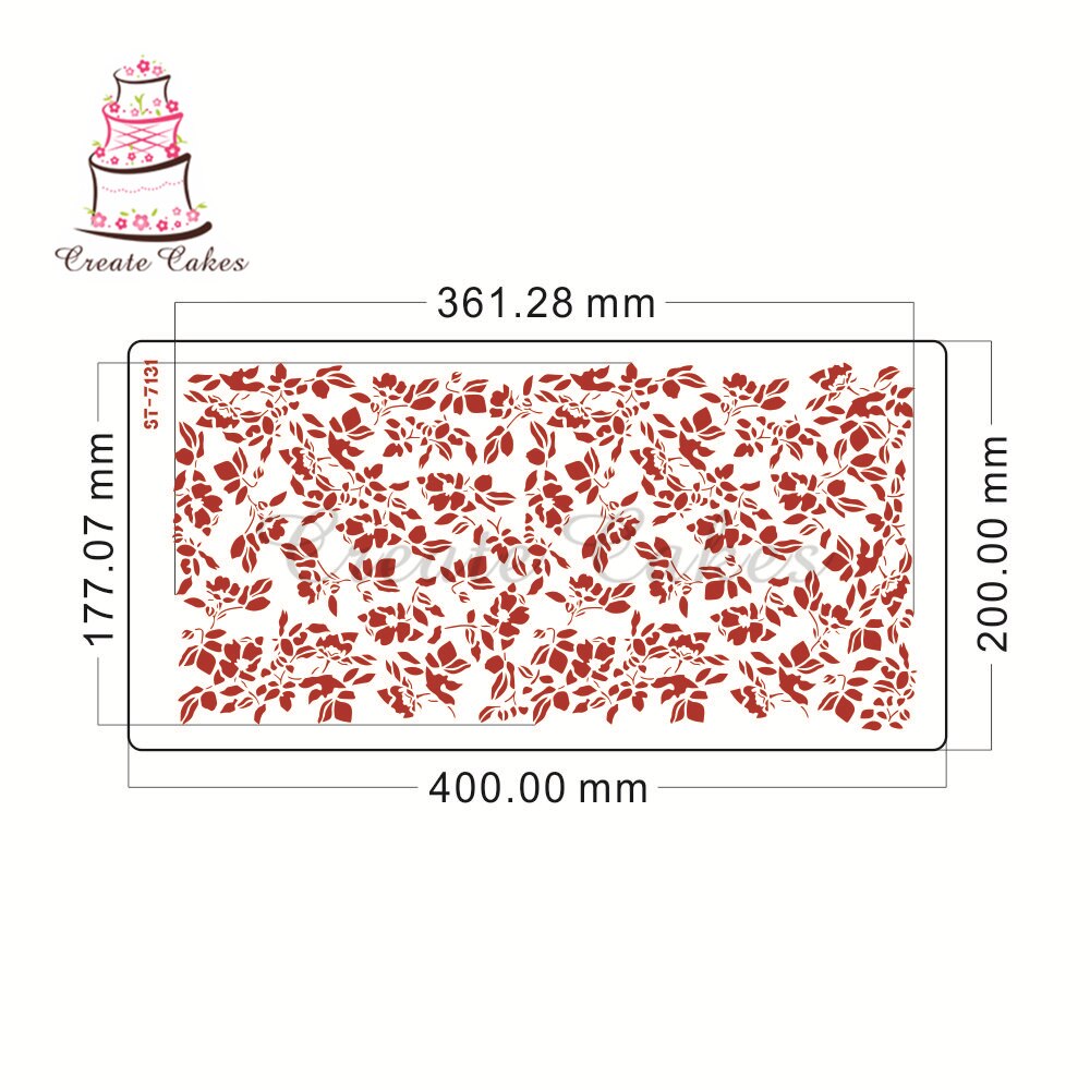 Plant Bladeren Cake Stencil Bruidstaart Kant Side Plastic Stencil Cake Side Kant Stencil Diy Tekening Shape Cake Decorating Tool