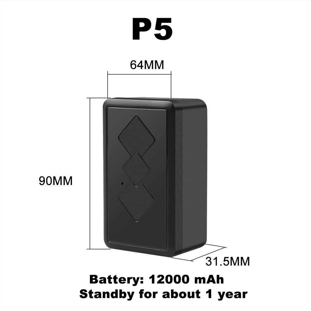 Rastreador Mini GPS localizador de GPS para coche, dispositivo de seguimiento antirrobo, localizador Gps para coche, grabación antipérdida, Control de voz: P5