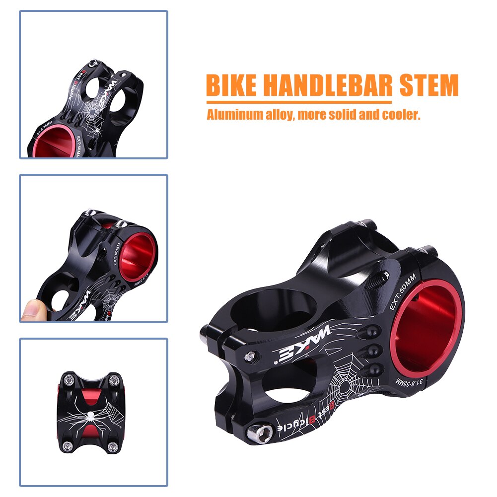 Wake CNC Aluminum Bicycle Stem for 31.8mm-35mm Handlebar MTB Road Bike Part Bicycle Bearings Cycling Equipment