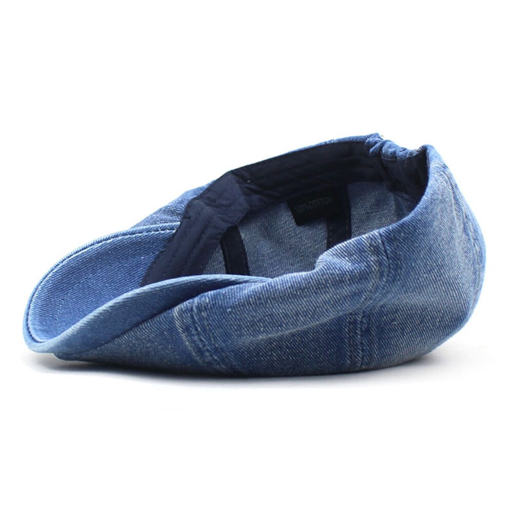 Casquette de livreur de journaux en Denim bleu, chapeau à huit panneaux en coton pour hommes et femmes, casquettes de garçon de boulanger, rétro