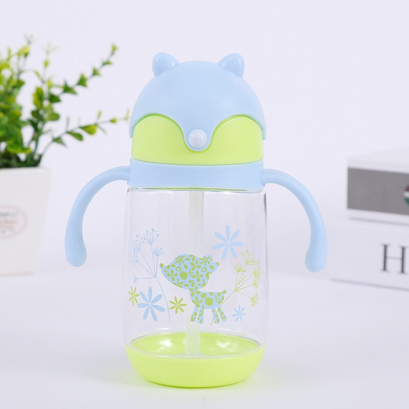 260ml träningsflaskor barn småbarn baby hälsosam nappflaska säkert dricksvatten sugrör sippy härlig baby vatten mjölk kopp