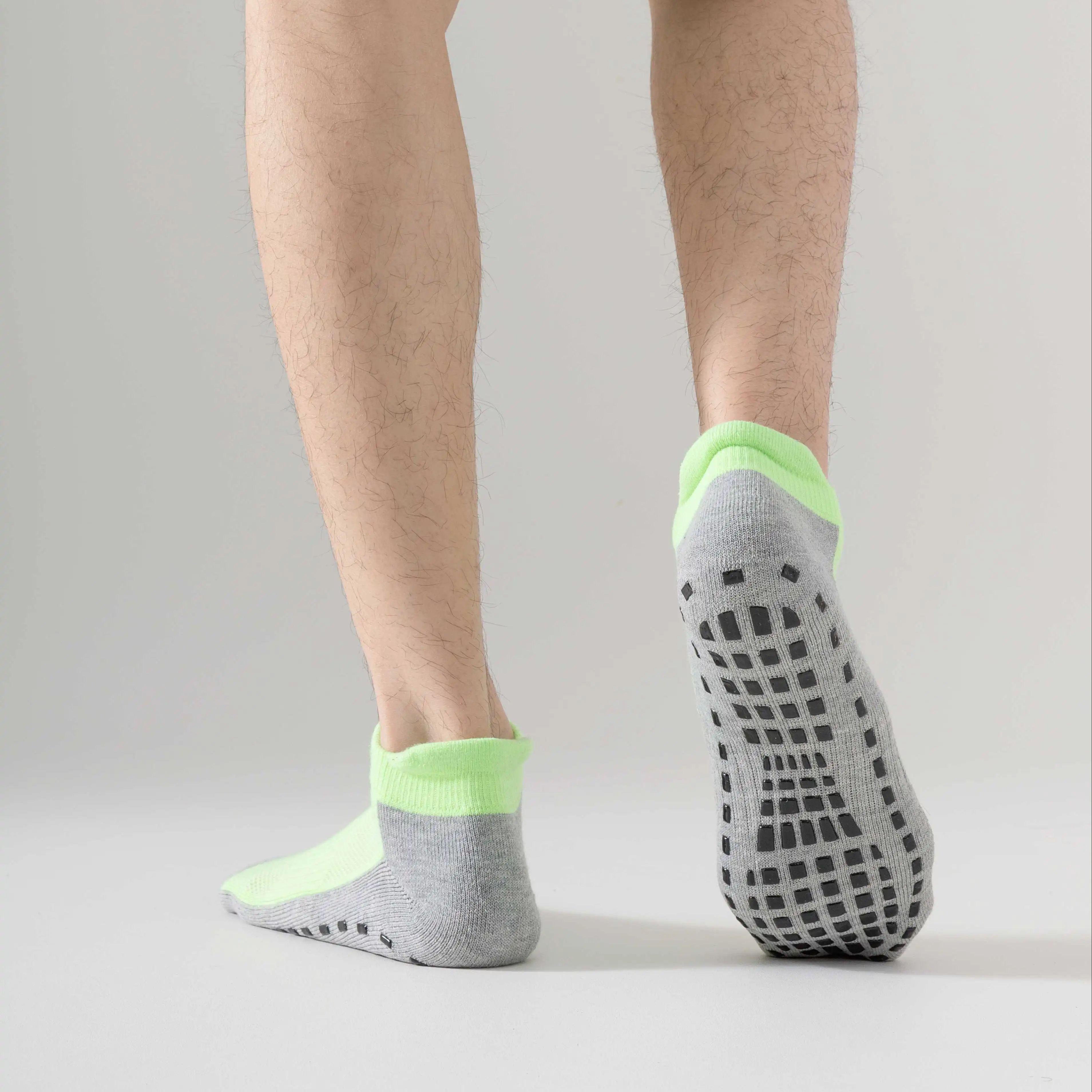 Voetbalsokken, verdikte handdoeksokken, basketbalsokken met korte buis voor heren, antislip- en slijtvaste sportsokken van siliconen