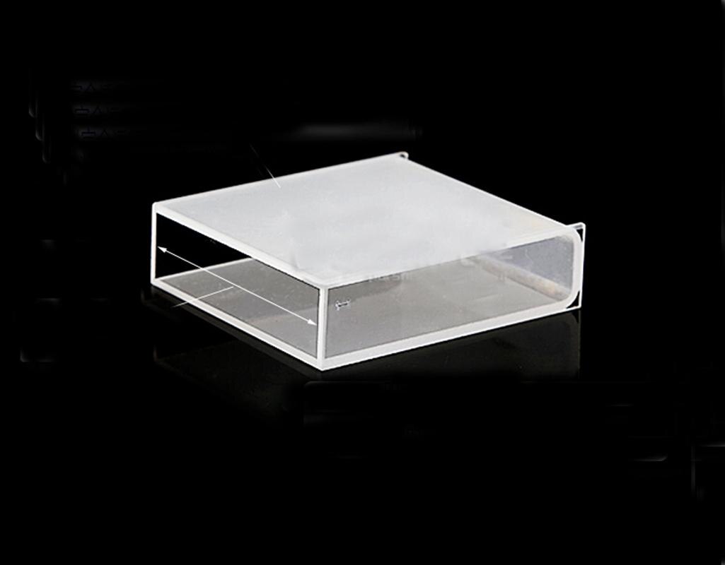 40mm Path Length Jgs-3 Quartz Cell Cuvette Cell With PTFE Lid For For Infrared Spectrometer