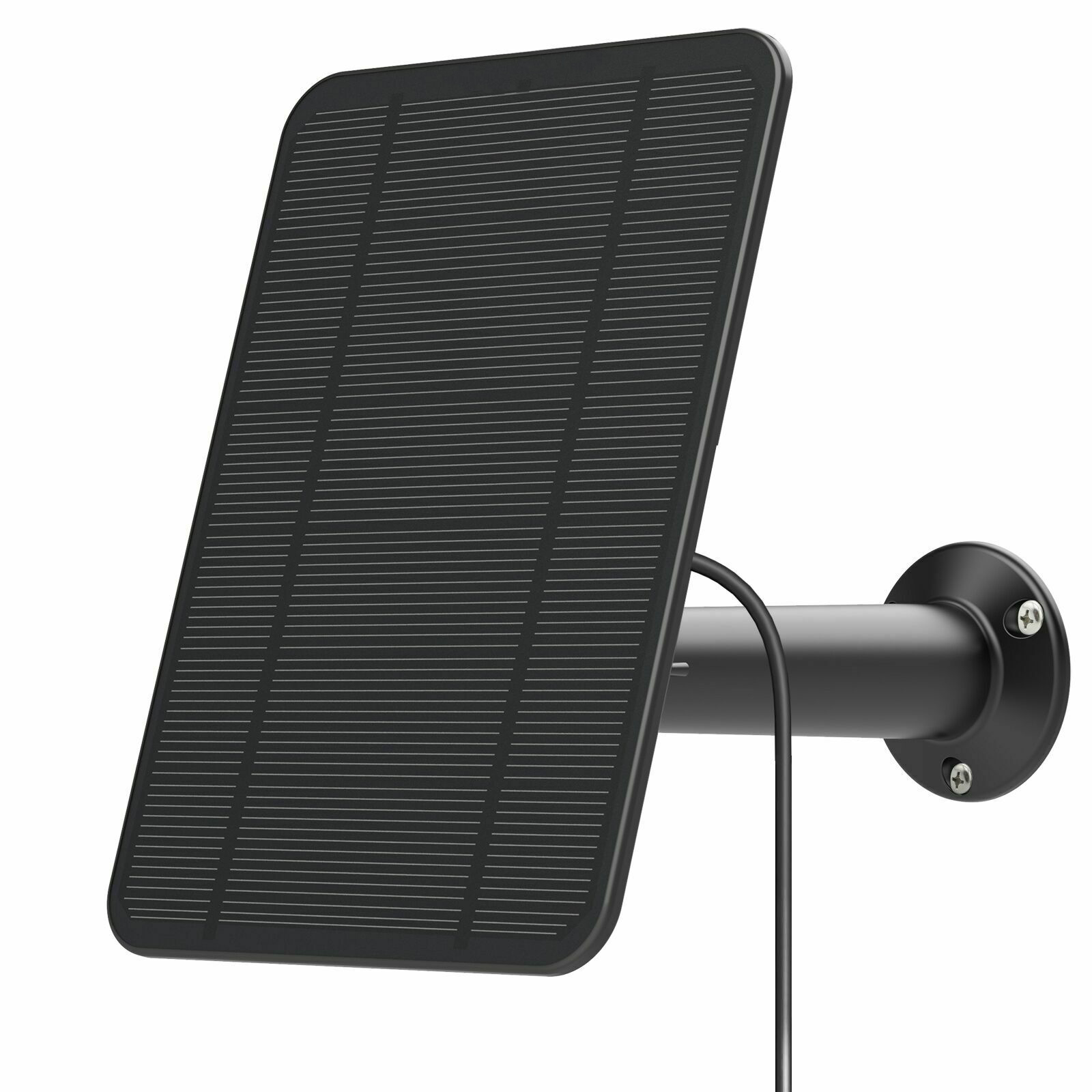 4W Zonnepaneel Voor Eufycam Eufy Cam 2/2C/2C Pro/E/2 Pro/solocam E20 E40 Wall Mount 13ft Power Kabel (Zwart) weerbestendig