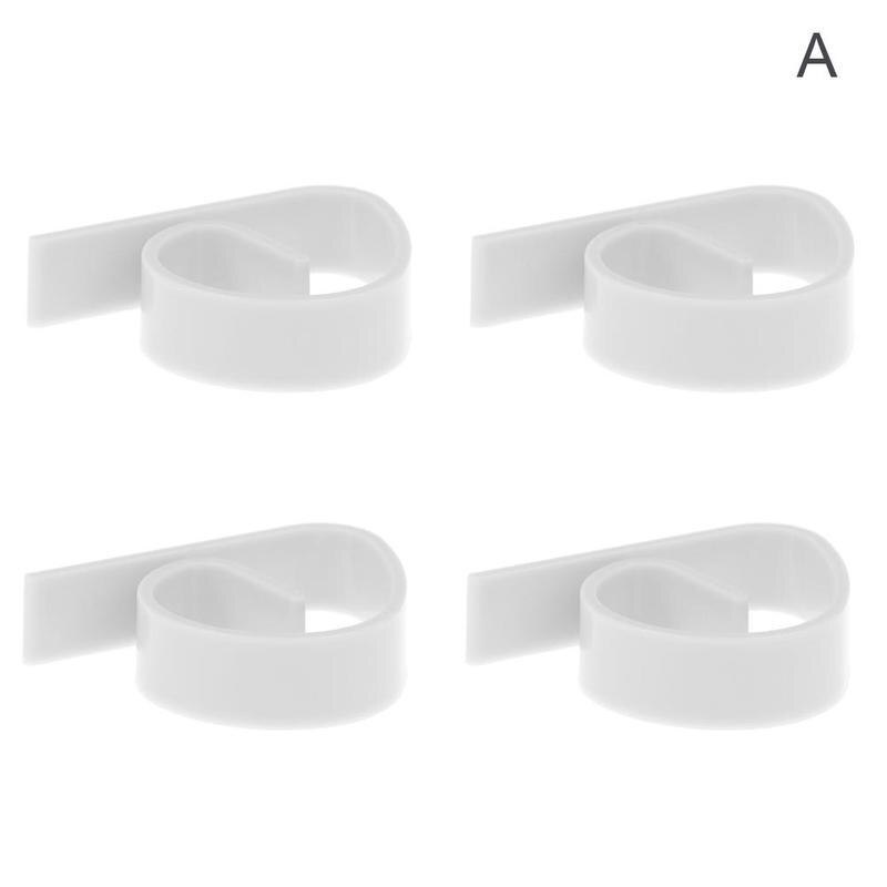 Pinzas ABS para mesa de Picnic, suministros útiles de pícnic para , paño de , E7U3, 4 unids/set/juego: Blanco