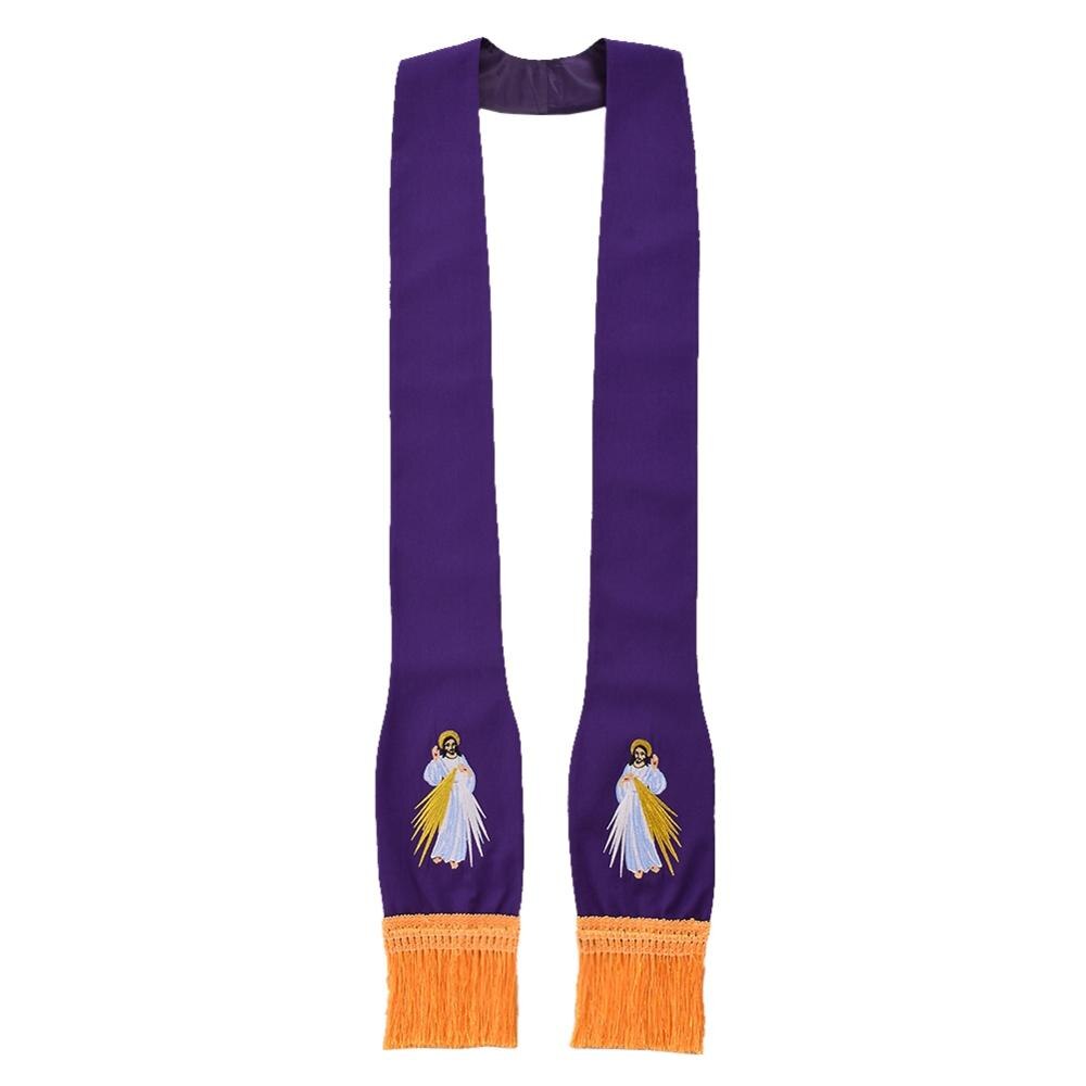 1 Pc Clergy Kerk Communie Confessionele Stola Figuur Geborduurde Stola: Default Title