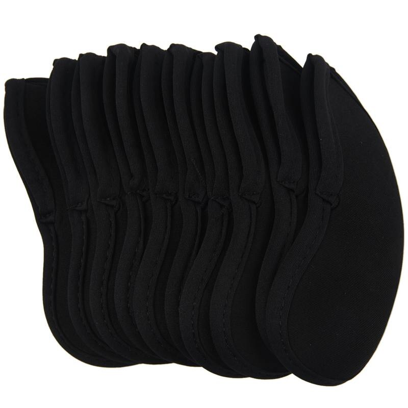 Set van  of 10 golfijzers headcover neopreen club wedge beschermende headcovers zwart
