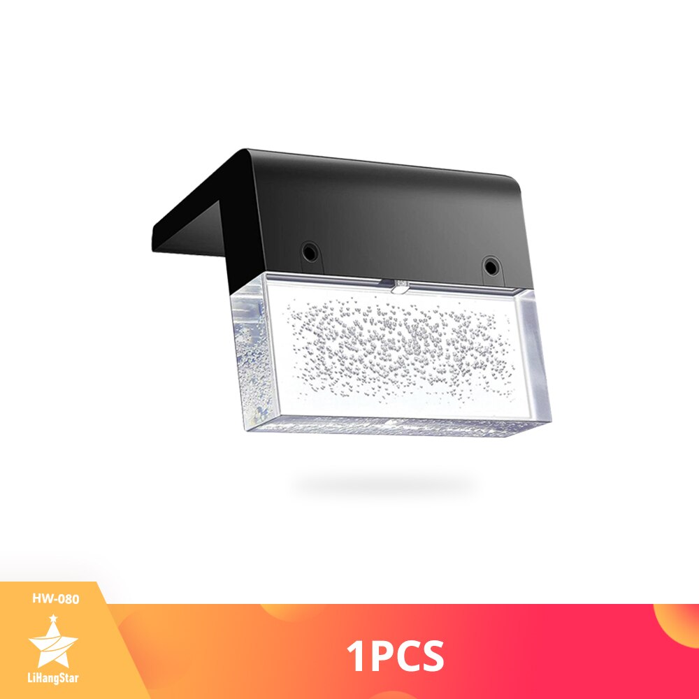 LED Solar Light Deck Light Outdoor Waterproof LED Fence Light for Steps, Courtyards, Railings, Walls, Warm White/color Change: 1PCS