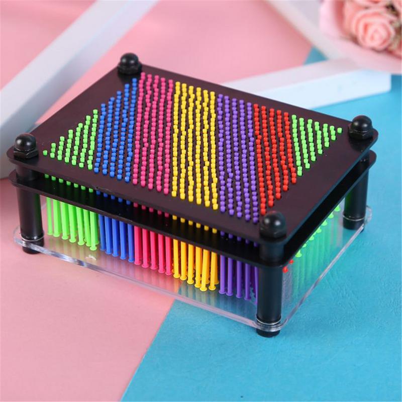 1Pc 3D Clone Pin Art Plastic Speelgoed Grappig Spel Pinart 3D Clone Vorm Pin Art Shoumo Kleurrijke Naald Kind krijgen Gezicht Palm Model