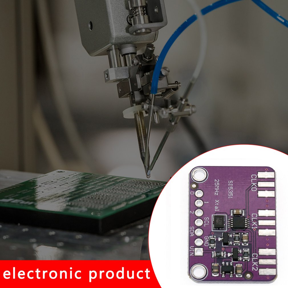 DC 3V 5V SI5351 SI5351A I2C Clock Signal Generator Module High Frequency Signal Square Wave Frequency 8KHz-160MHz For Arduino