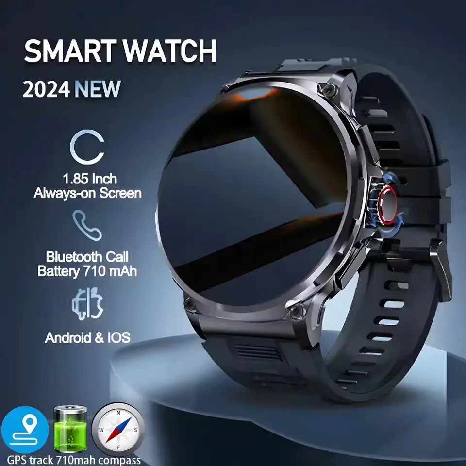 Nowy 1.85 ultra HD Bluetooth połączenie sprytny zegarek mężczyźni sport zdatność tor pulsometr 710mAh Smartwatch dla Huawei Xiaomi