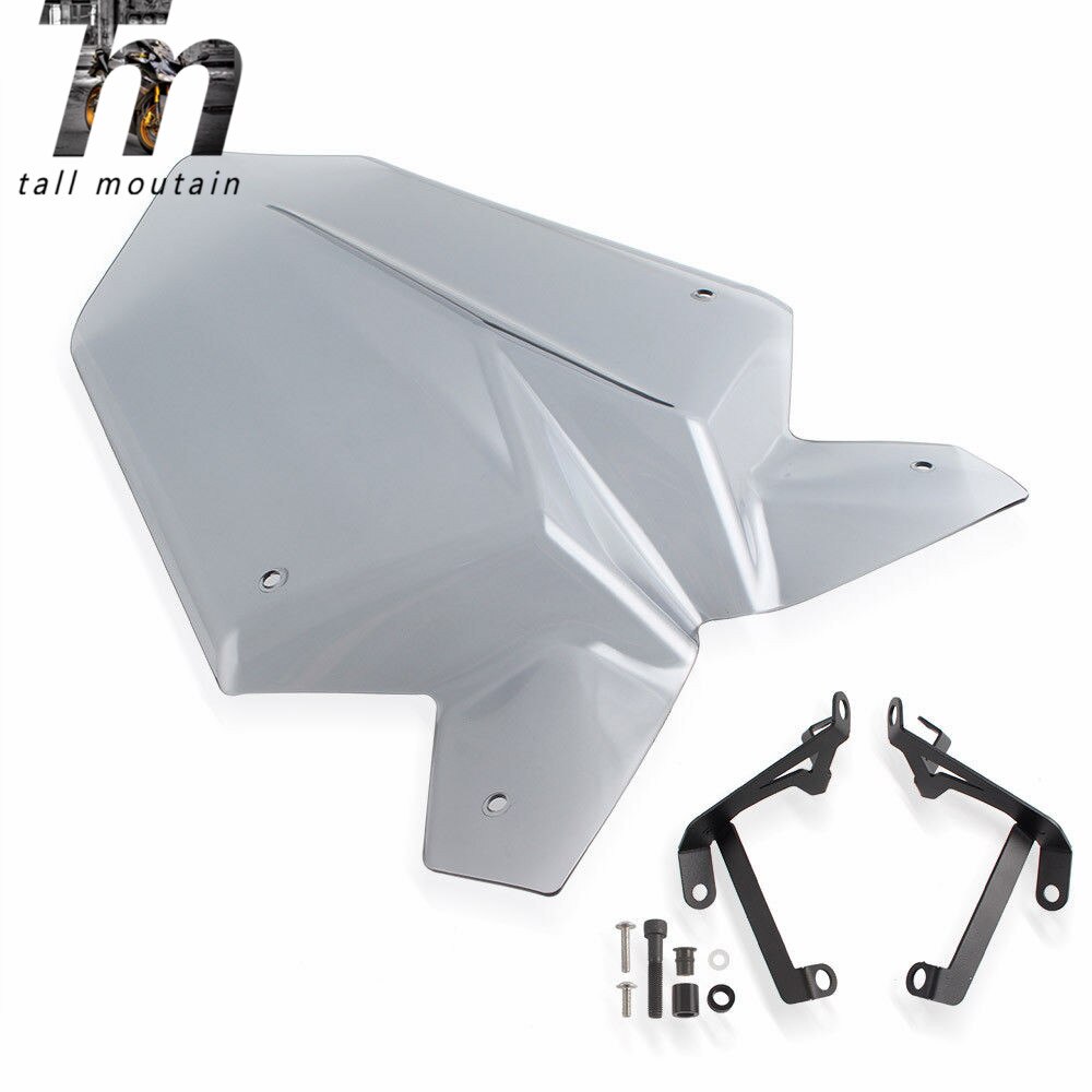 Duke 390 Windscreen Windshield with Bracket Holder For KTM KTM Duke 125 390 RC Black Smoke Motorcycle Accessories