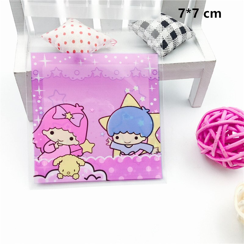 2 maten 100 stks Plastic Cookie Tassen Ster Jongen Meisje Cookie Bag Wedding Cake Candy Macaron Verpakking Zak Baby Party