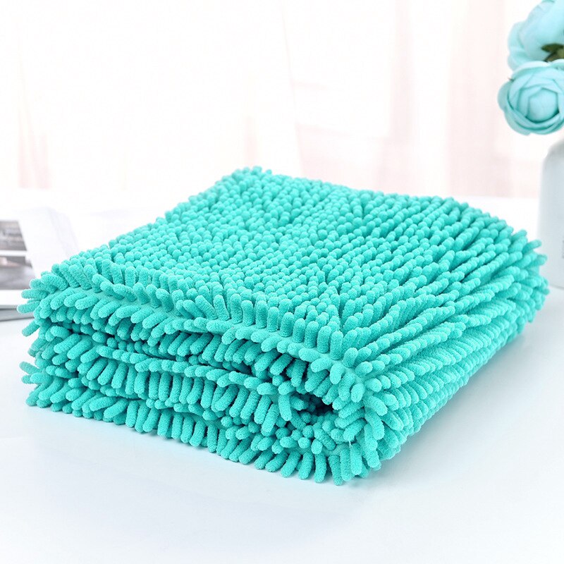 Pet Bath Towel Dog Cat Dry Towls Soft Grooming Massager Absorbent Towel Quick-drying Multipurpose Cleaning Tool Pet Supplies: tiffany blue / L 60x85cm