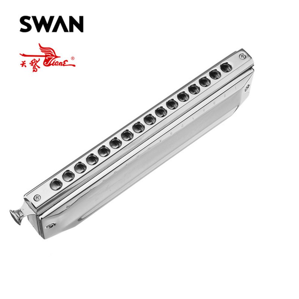 ZWAAN 16 Gaten 64 Toon Chromatische Mondharmonica Vicedeal zwaan-16-gaten-64-toon-chromatische-mondharmonica-vicedeal