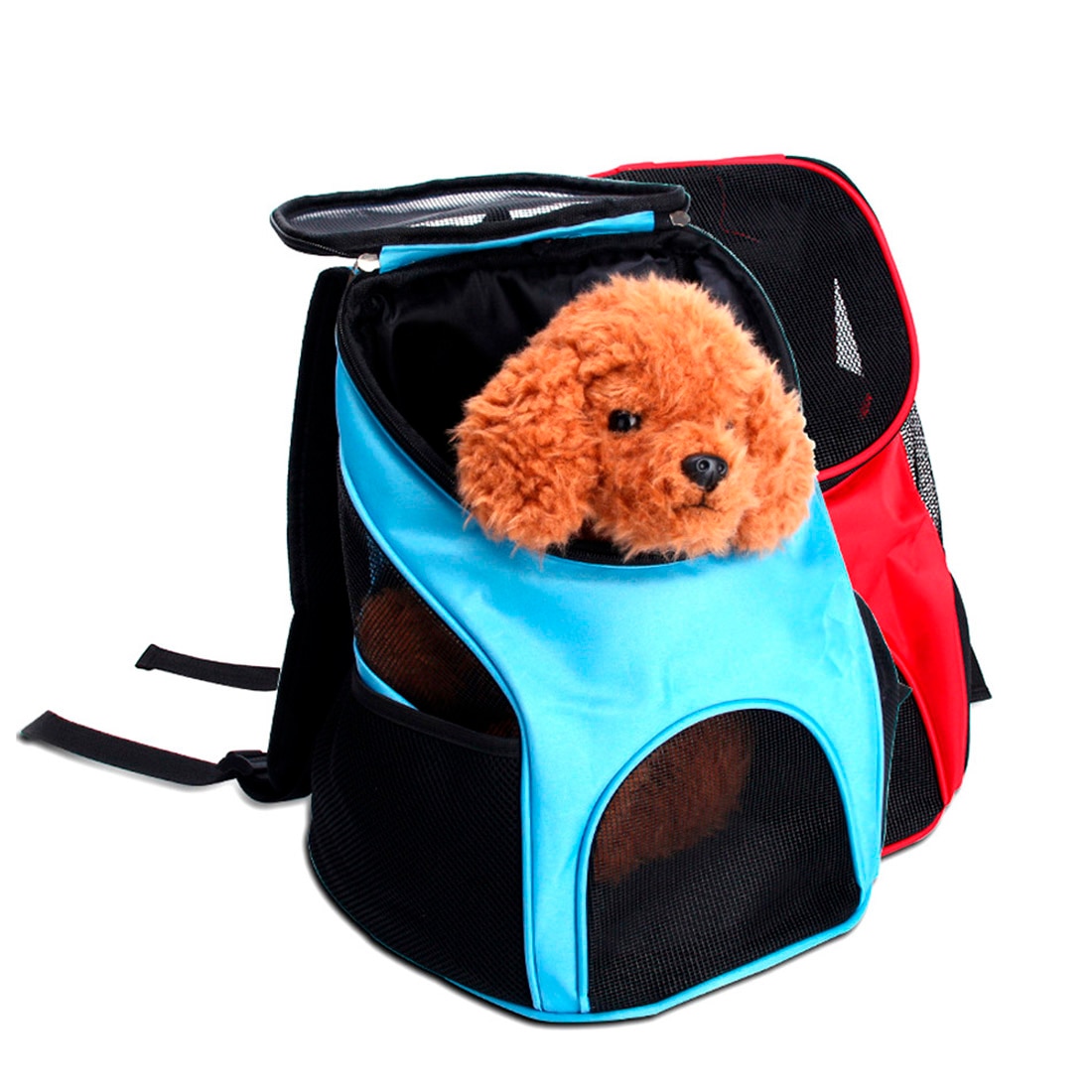 Tragbare Atmungsaktive Netz Haustier Tasche Aus Tragetasche Atmungsaktive Gittergewebe Träger Rucksack Für Kleine Und Mittelgroße Hunde