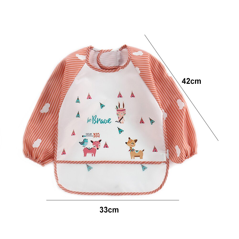 Baby Jungen Mädchen lang Ärmel Wasserdicht Fütterung Kunst Schürze Lätzchen Kittel Lätzchen freundlicher essen Brust Kind Baby Kleidung Wasserdicht