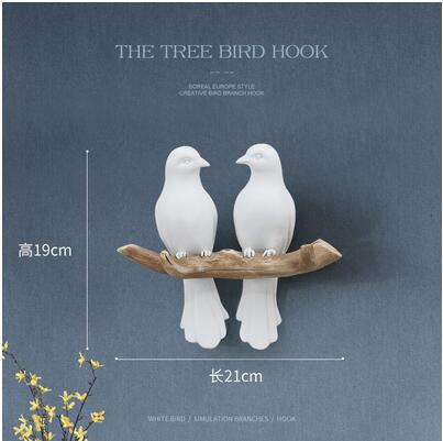 Scandinavische wandhanger, kledingrek van kunsthars, vogelhaak, knutseldecoratie, sleutelhanger, veranda-muurhaak , 3d stereo-muurstickers, muurschilderingen: Stijl 4