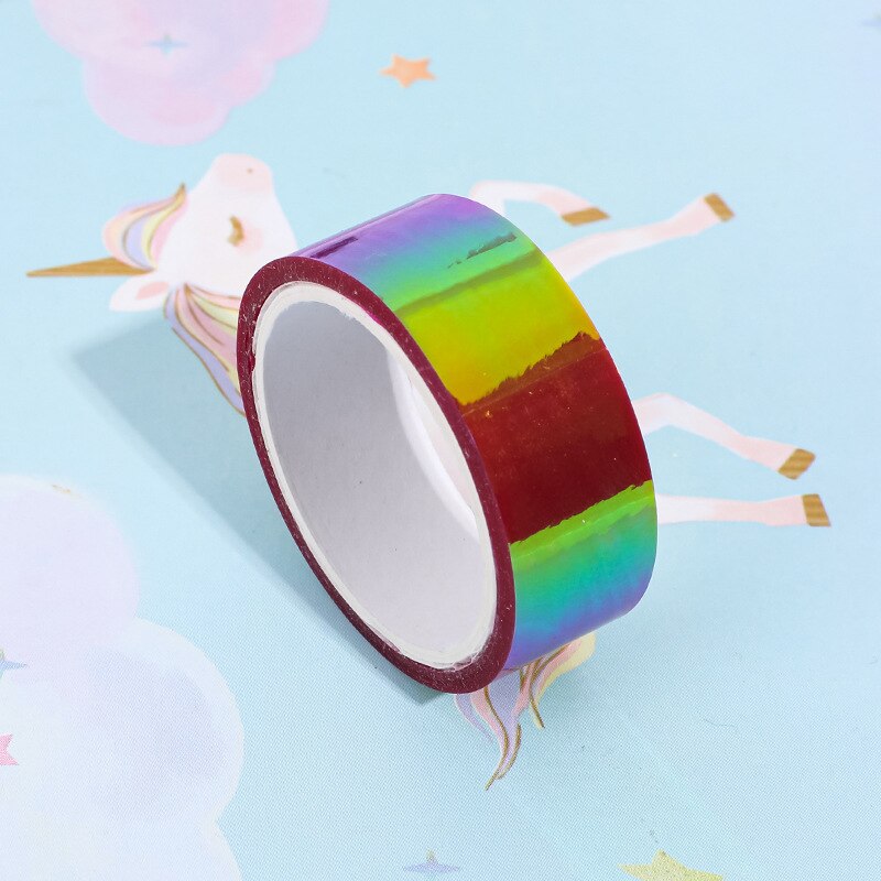 Kawaii Holografische Washi Tape Leuke Kleurrijke Scrapbooking Masking Tape Diy Washitape Decoratieve Plakband Japanse Briefpapier: 5