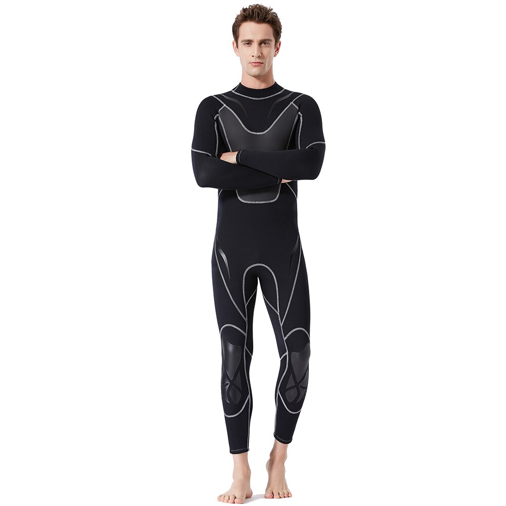 Men's 3mm Neoprene Wetsuit - Full Suit for Scuba Diving, Surfing, Kayaking - Thermal Winter Warmth