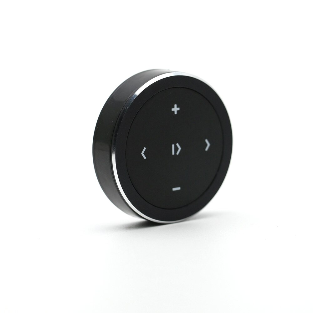 Wireless Bluetooth Car Kit Media Button Remote Control Car Motorcycle Steering Wheel Music 3.5mm Jack AUX Receiver Handsfree: Black Remote