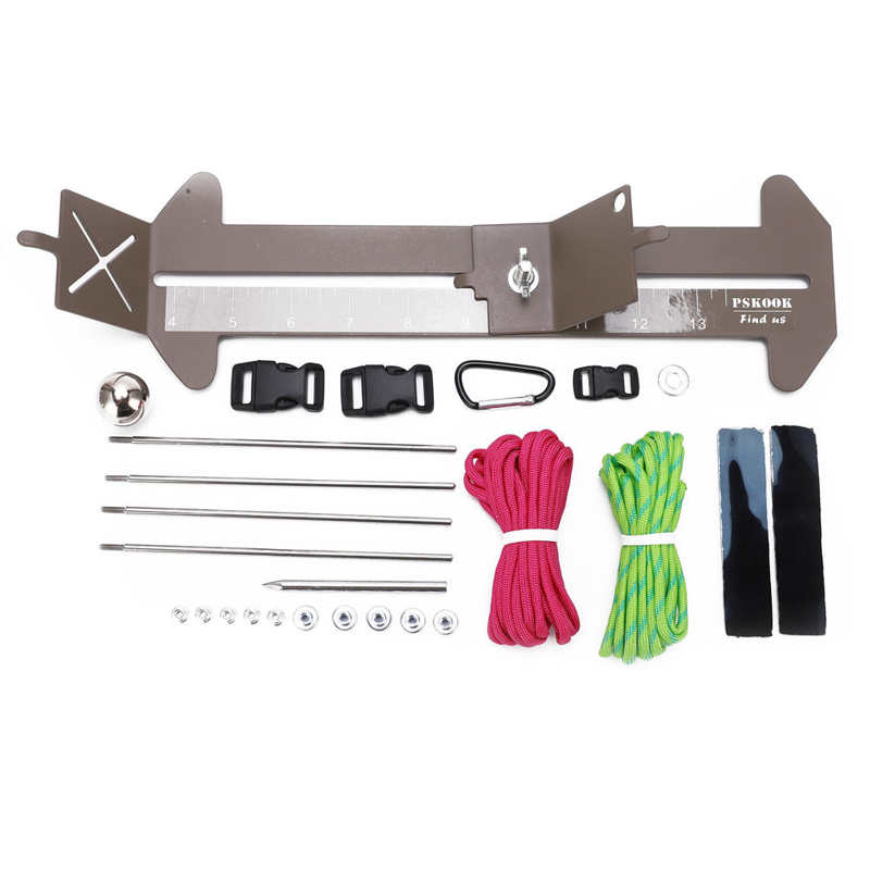 Kit de plantilla de pulsera Paracord, longitud ajustable, fabricante de pulseras de Metal, herramientas de bricolaje para manualidades de Paracord: Khaki2