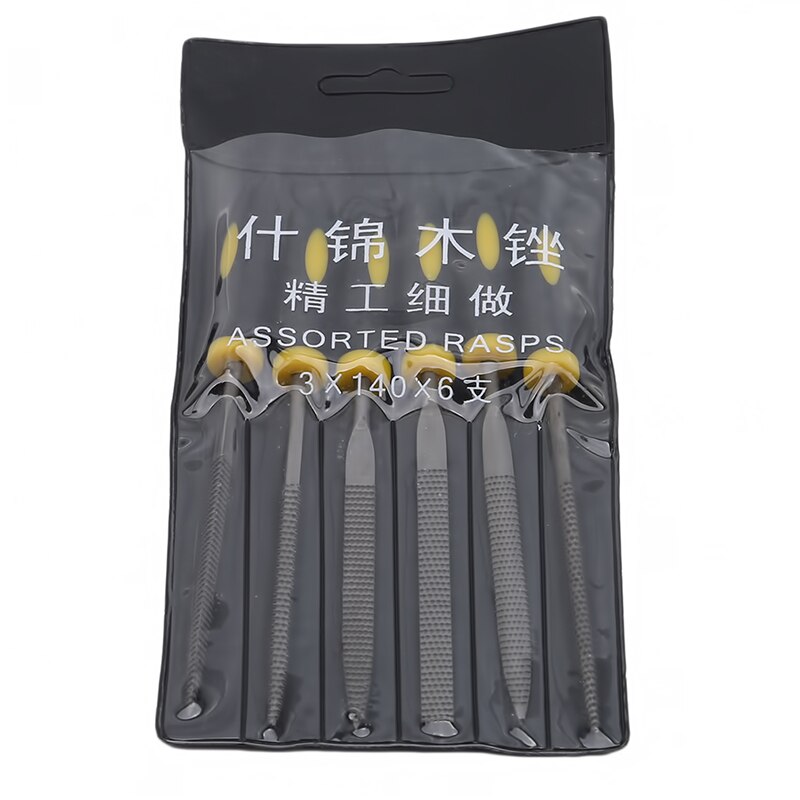 6PCS Mini Metal Rasp Needle Files Set Wood Carving Tools For Steel Rasp Needle Filing Woodworking Hand File Supplies