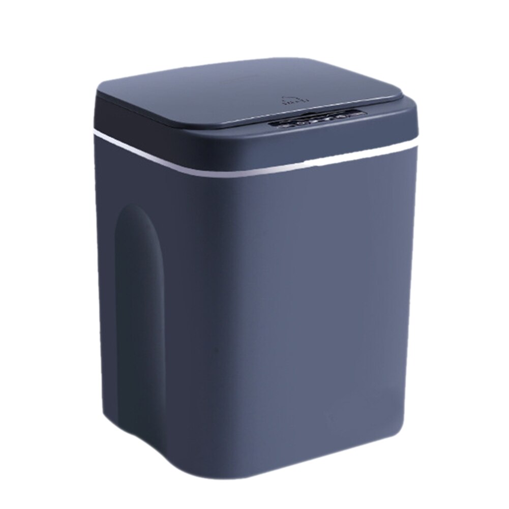 14L Intelligent Trash Can Automatic Sensor Dustbin Smart Sensor Electric Waste Bin Home Rubbish Can For Kitchen Office Garbage: Grey Dual mode
