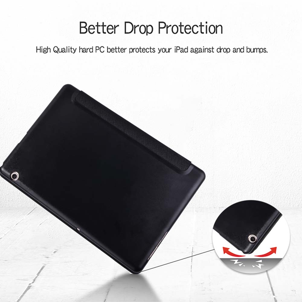 Case for Huawei MediaPad T3 10 9.6&quot;/MediaPad T5 10 10.1&quot; PU Leather Folding Stand Cover Tablet Case + Bluetooth Keyboard