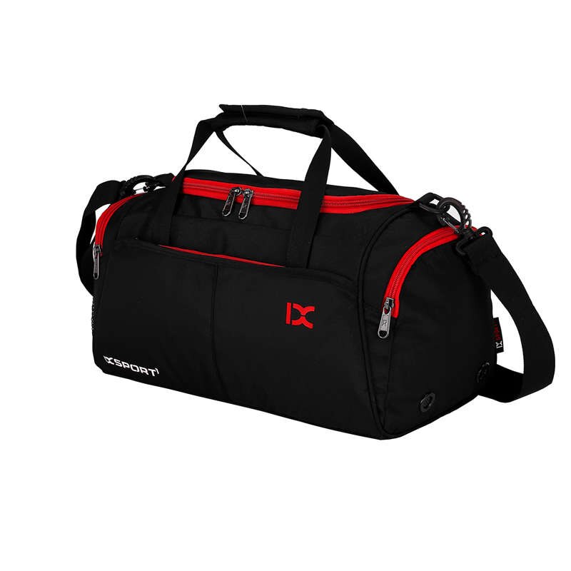 Multifunctionele Outdoor Sport Voetbal Tas Voetbal Tas Multi-layer Voetbal Tas Met Onafhankelijke Schoen Magazijn: Black and Red