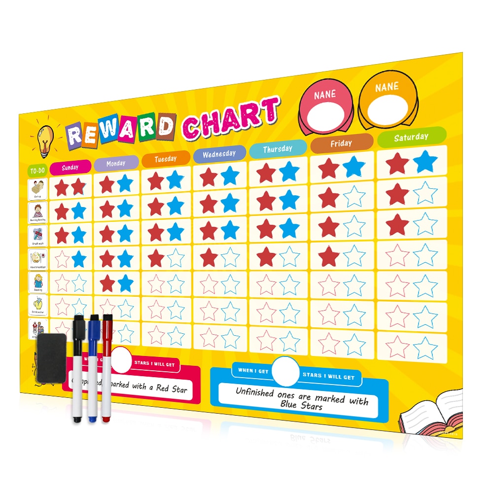 Kids Magnetische Beloning Grafiek Set Goed Gedrag Karwei Beloning Grafiek Voor Leren Regels Dagelijkse Planner Tijd Kalender Leermiddelen Speelgoed