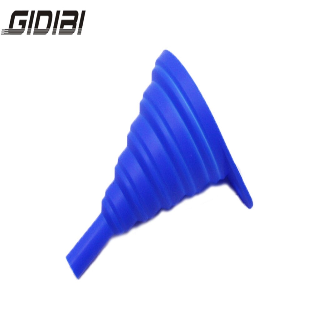 Universal Motorcycle Collapsible Silicone Oil Funnel Oil Fuel Funnel Foldable Hopper