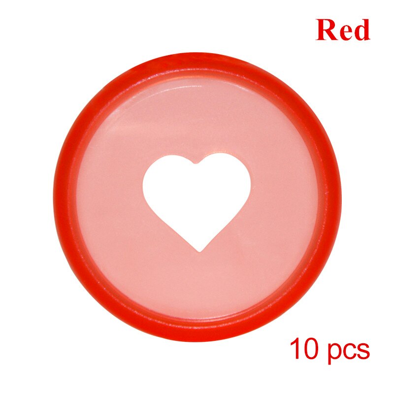 10/20/30/40 Pcs Candy Color Heart Disc Rings for Mushroom Hole Binder Discbound Notebooks Planner 28mm DIY Book Binding Supplies: Red 10 pcs