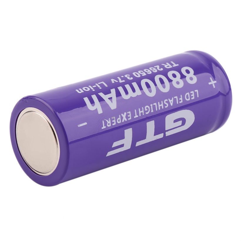 Piles Rechargeables 26650 8800mAh 3,7V – Lithium Li-ion – Pour Lampe Torche, Frontale, équipements