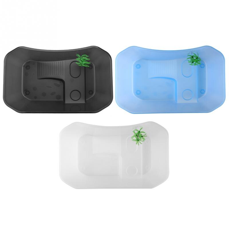 Small Plastic Fish Turtle Tank with Basking Platform House Incubator Box For Fry Isolation Hatchery Reptile Cage Turtle House